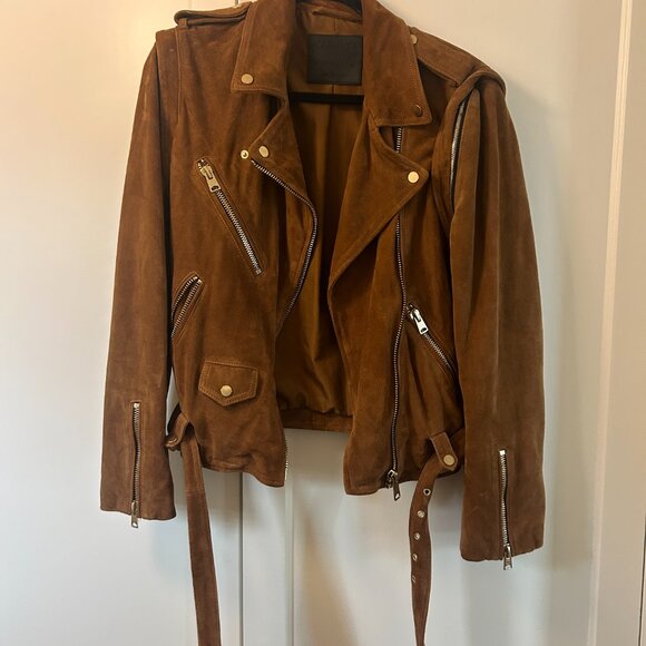 ALLSAINTS Morgan 2-In-1 Suede Biker Jacket - LIKE BRAND NEW - Picture 3 of 7